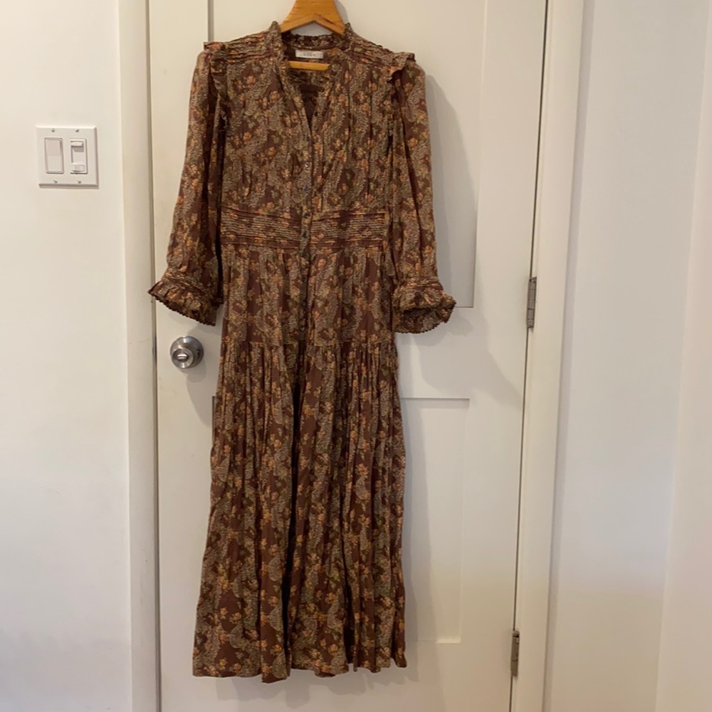 Light Brown Flowy Doen Dress